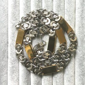 Stainless Steel Two-Tone Necklace